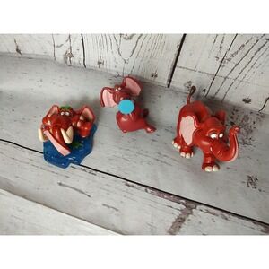 Vintage Lot 3 Toy From Disney's Tarzan Mcdonald's Elephant Mammoth Happy Meal